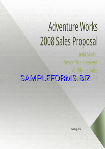 Sales Proposal Template 3 pdf potx free